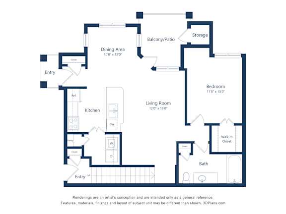 A floor plan of a house with a living room, kitchen, bathroom, and two bedrooms.