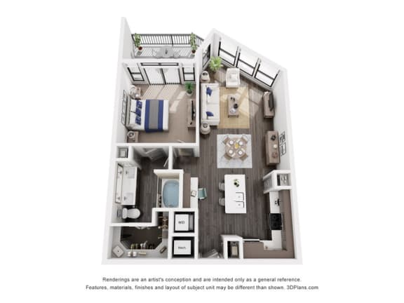 a 1 bedroom floor plan  villas at spring creek