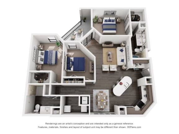 a 1 bedroom floor plan  villas at spring creek