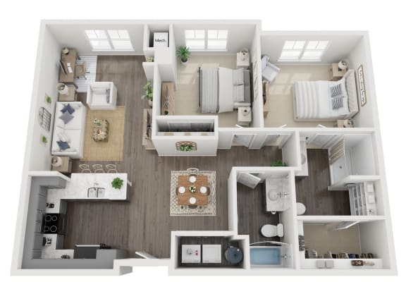 a 1 bedroom floor plan  the residences at