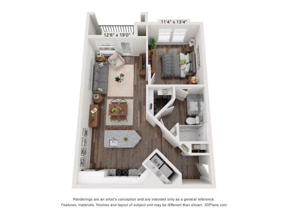 a 2 bedroom floor plan is available at the crossings at white marsh apartments in white marsh,