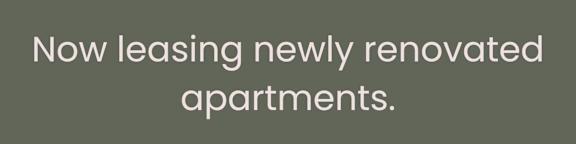 The image is about newly renovated apartments.