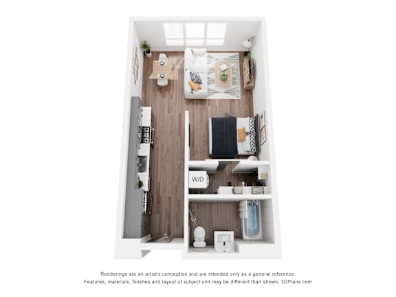 A small room with a bed, a desk, and a chair.