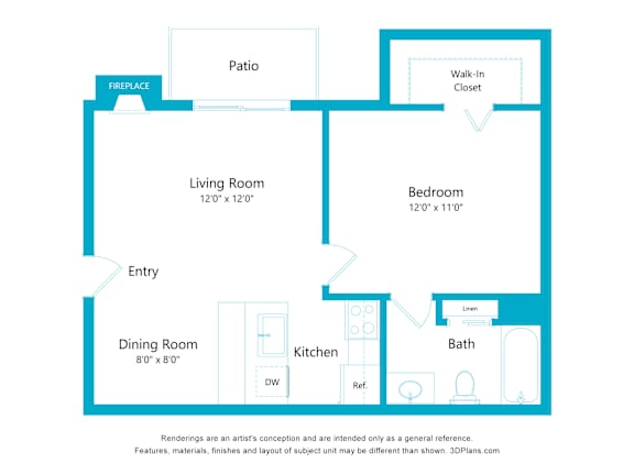 A blueprint of a house layout with rooms labeled.