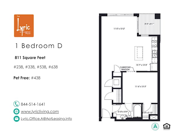 a floor plan of 1 bedroom d