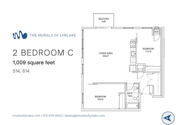 2 Bedroom C Floor Plan