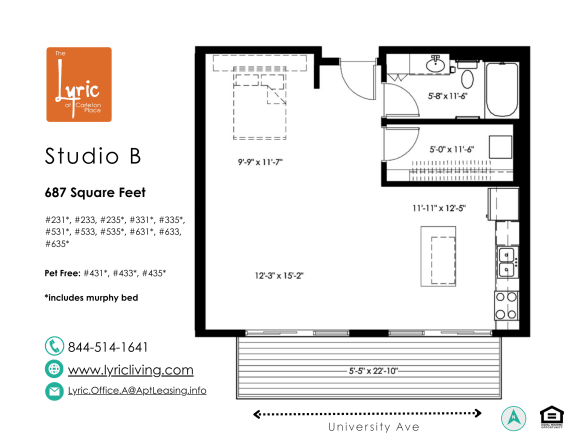 a floor plan of studio b