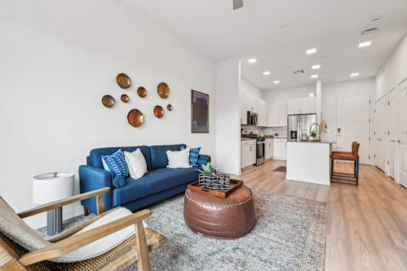 Living Room With Kitchen View at Coya Apartments, Nevada, 89102