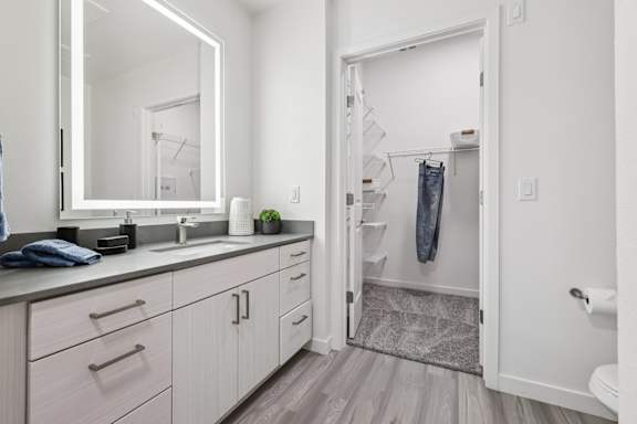 Modern Bathroom at Coya Apartments, Las Vegas