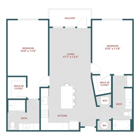 B2 Two bedroom, Two bathroom at 19 South Apartments, Kissimmee, FL, 34744