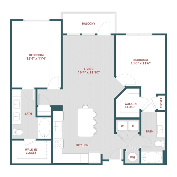 B3 Two bedroom, Two bathroomat 19 South Apartments, Kissimmee, FL