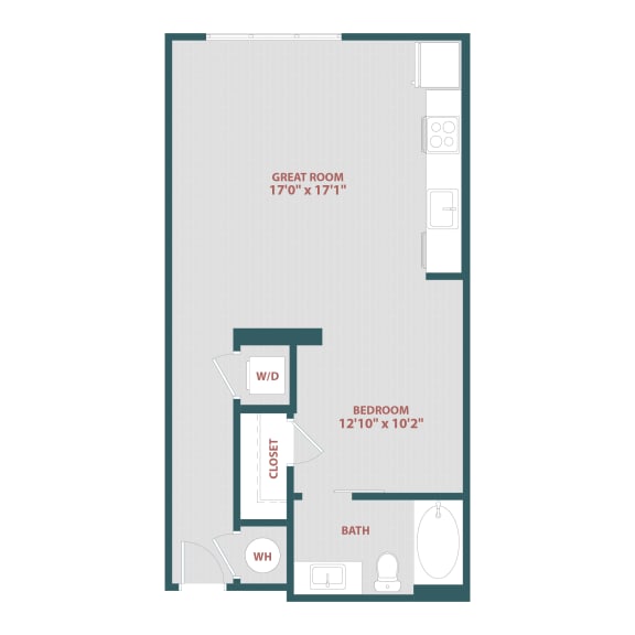 S1 Studio, one bedroom at 19 South Apartments, Kissimmee, Florida