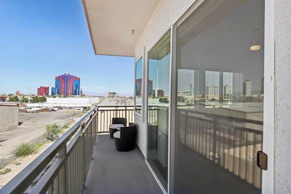 Balcony With Patio at Lura Vegas Apartments, Nevada, 89103
