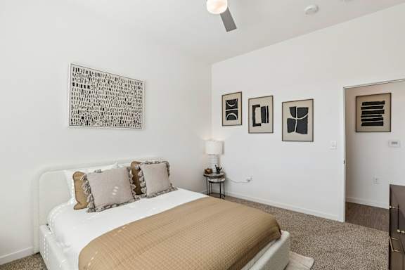 Bedroom With Closet Area at Lura Vegas Apartments, Las Vegas, Nevada