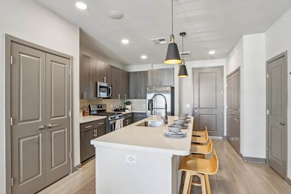 Modern Kitchen at The Rey Downtown Apartments, Arizona