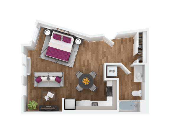 Studio 1 bath at Hana Apartments, Hillsboro, 97006