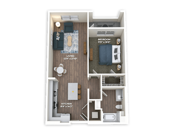 Floor Plan  A21 Floor Plan at Panorama Riverpark, Oxnard, CA