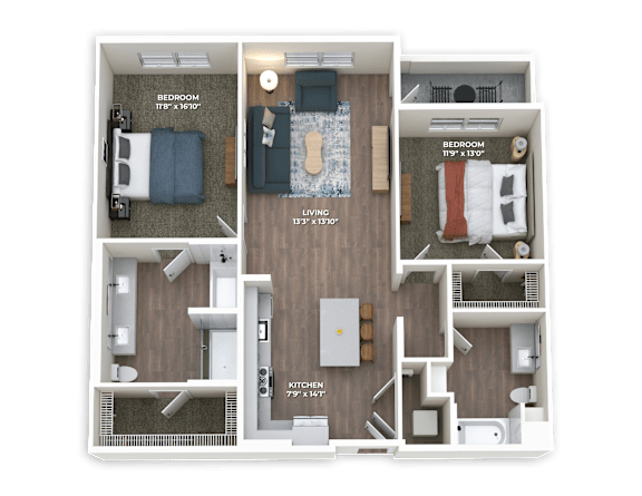 Floor Plan  B2 Floor Plan at Panorama Riverpark, Oxnard California