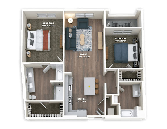 Floor Plan  B24 Floor Plan at Panorama Riverpark, Oxnard, 93036