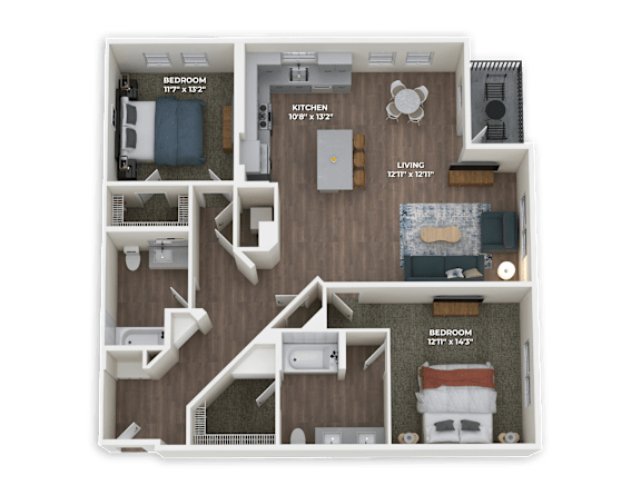 Floor Plan  B3 Floor Plan at Panorama Riverpark, Oxnard