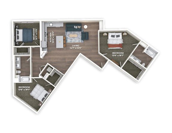 Floor Plan  C1 Floor Plan at Panorama Riverpark, Oxnard, CA 93036