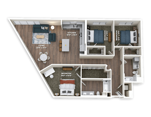 Floor Plan  C2 Floor Plan at Panorama Riverpark, Oxnard, CA