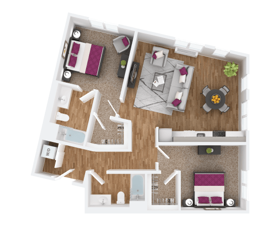 2 bedroom 2 bath C at Hana Apartments, Oregon, 97006