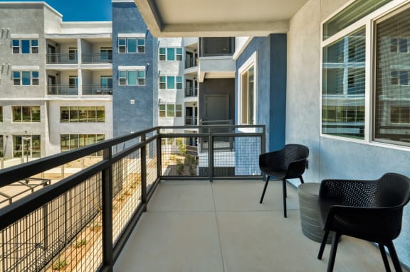 Apartment patio area at Cuvee Apartments, Glendale, AZ, 85305