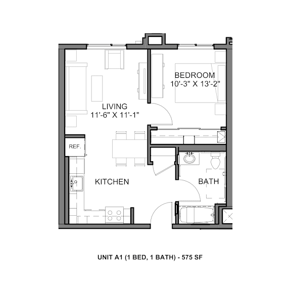 1 bed 1 bath A at Rivo Apartments, California, 95815