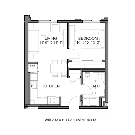 1 bed 1 bath at Rivo Apartments, Sacramento, CA