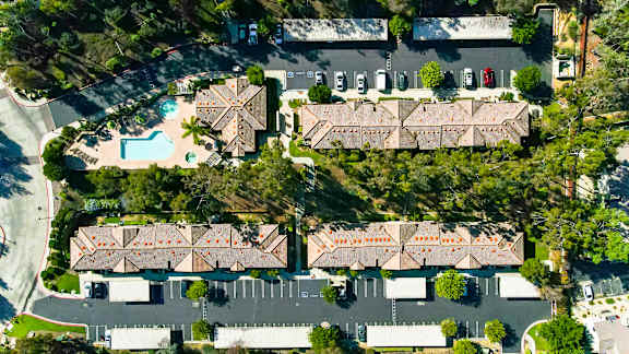 Drone View Of Property at The Terraces Apartments, Escondido, California