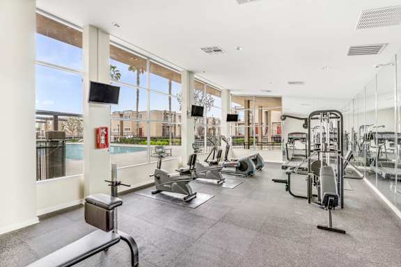 Community Gym at Northpointe Apartments, Long Beach, CA