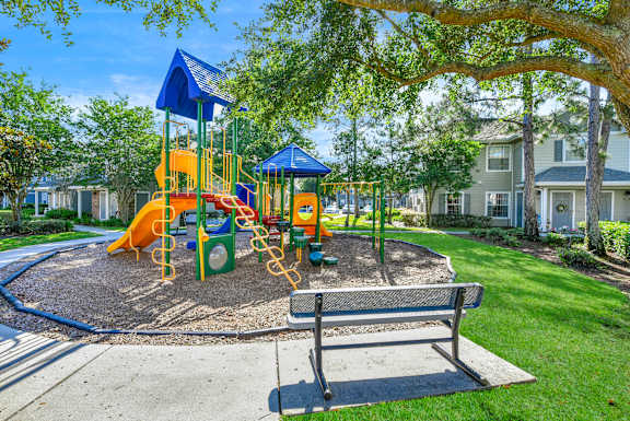 Playground with slide at Saxon Trace, Orange City, 32763