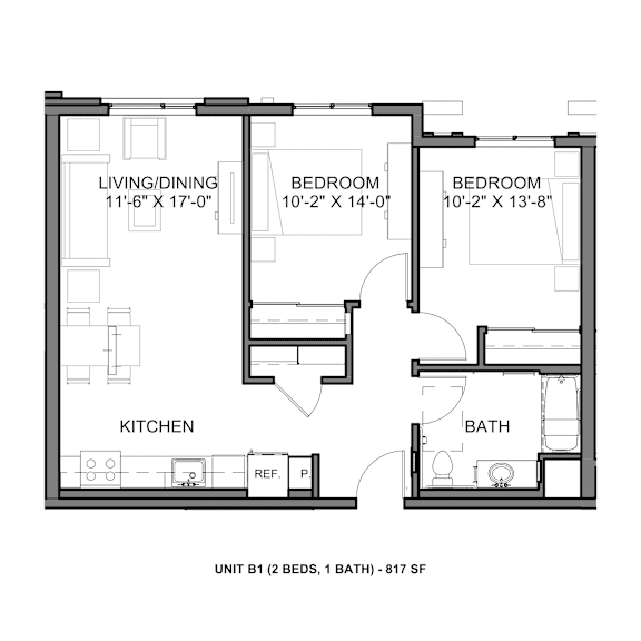2 bed 1 bath B at Rivo Apartments, California, 95815