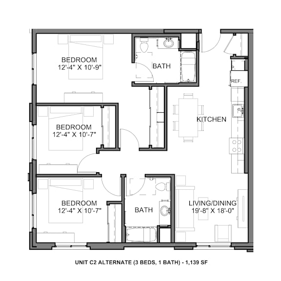3 bed 2 bath B at Rivo Apartments, Sacramento, CA, 95815