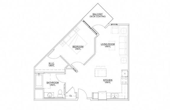 A floor plan of a house with labeled rooms and their contents.