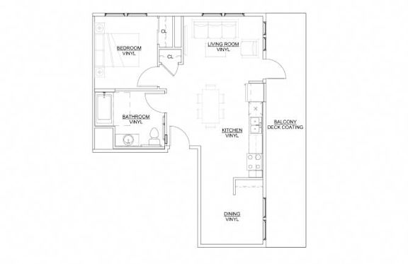 A floor plan of a house with labeled rooms.