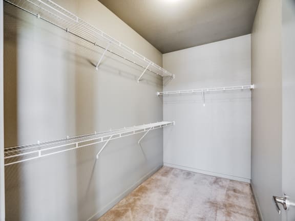 our spacious closets are stocked with all the essentials you need for your closet space