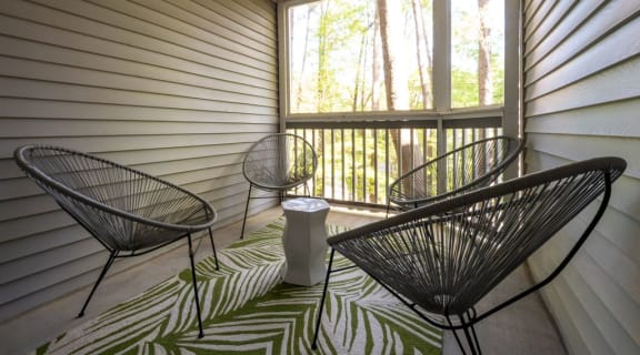 Private Patio at The Summit at Avent Ferry, North Carolina