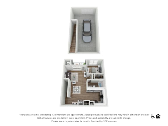 1 bed 1 bath B at Echo Park at Perry Crossing Apartments, Indiana, 46168