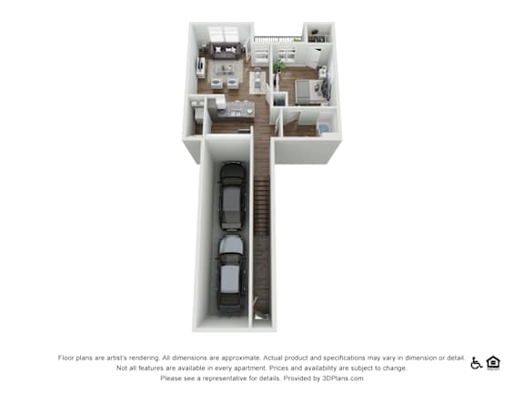 1 bed 1 bath C at Echo Park at Perry Crossing Apartments, Plainfield, IN, 46168