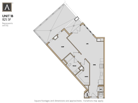 A one bedroom apartment at Aertson Midtown in Nashville, TN 37203