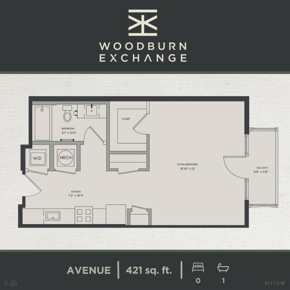 a floor plan of a bedroom apartment