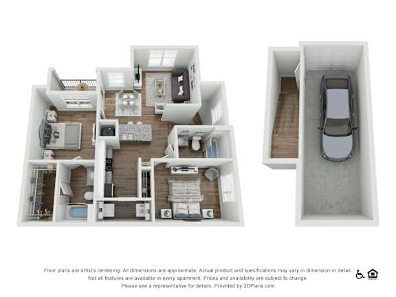 2 bed 2 bath at Echo Park at Perry Crossing Apartments, Plainfield, IN