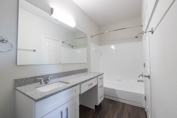 Bathroom interior at Center Point Apartments, Indiana