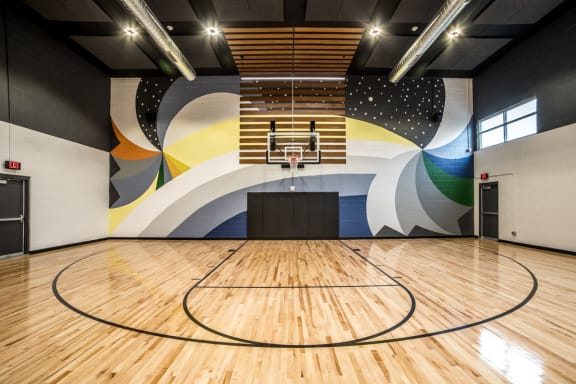 Full Size Basketball Court at The Century at Purdue Research Park, Indiana