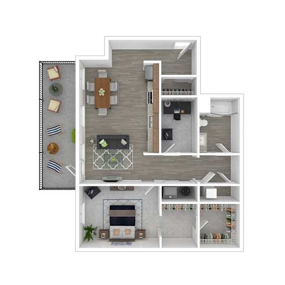 Marlowe Floor Plan at Gathyr Apartments, Indianapolis, IN, 46202