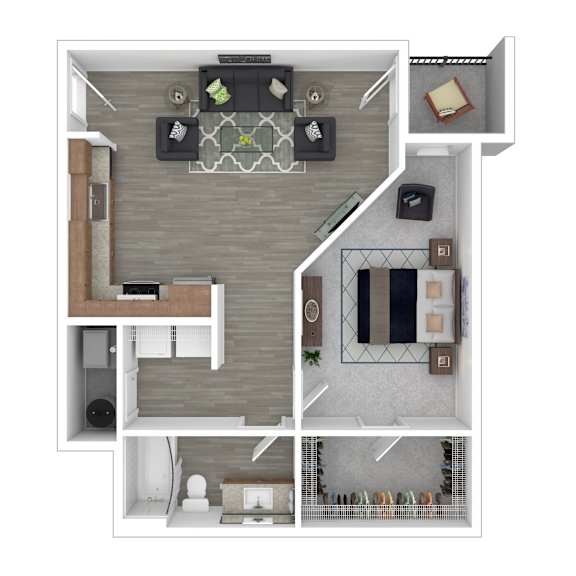 Hovey Floor Plan at Gathyr Apartments, Indiana