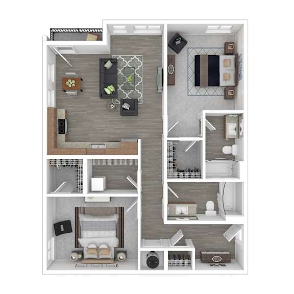 Stillwell Floor Plan at Gathyr Apartments, Indiana