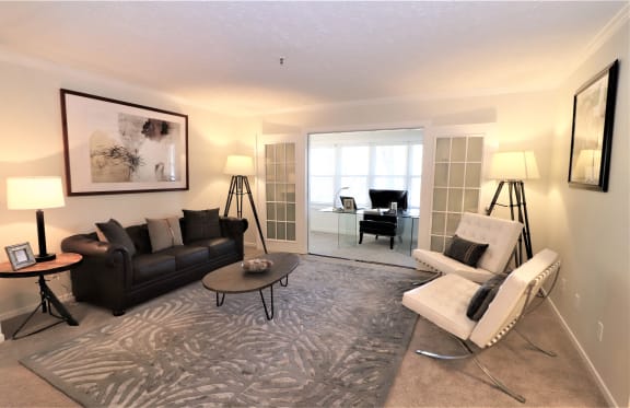 Living Room With Expansive Window at Rosemont Vinings Ridge, Georgia, 30339